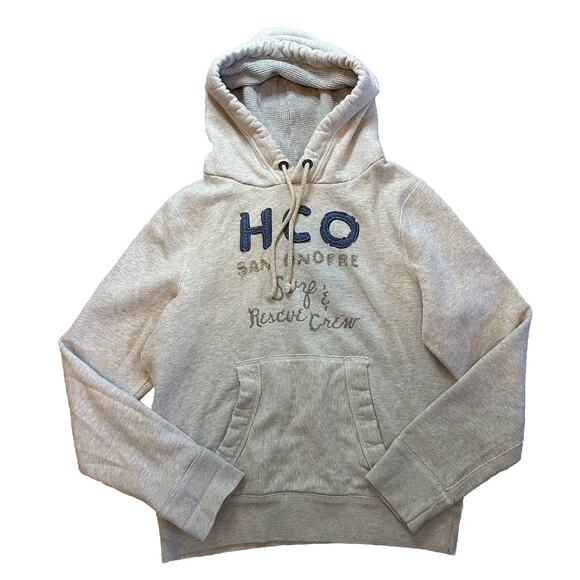 VTG Hollister Surf Sweater Hoodie Pullover Jacket Large Spellout Y2K 90’S Lounge - Picture 1 of 9